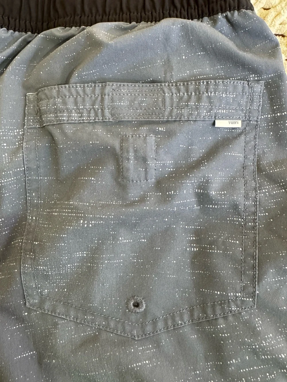 Vuori Kore Shorts Men’s Large Blue Gray Lined Athletic Performance 7”